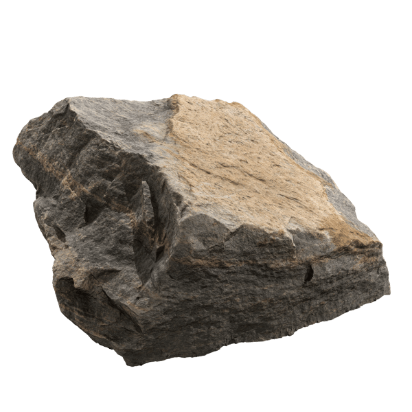 Cool Toned Cleavered Low Large Rock Boulder Model