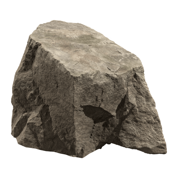 Cool Toned Cubed Large Rock Boulder Model