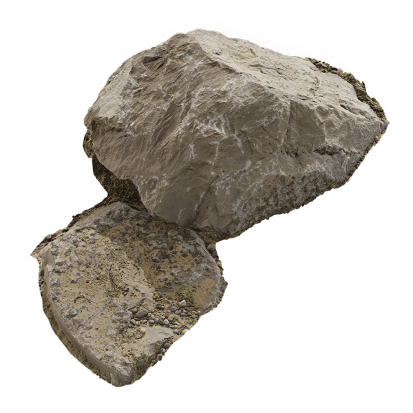 Large & Flat Beach Rock Cluster Model