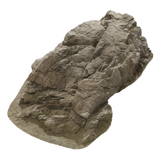 Large Sloped Beach Rock Model