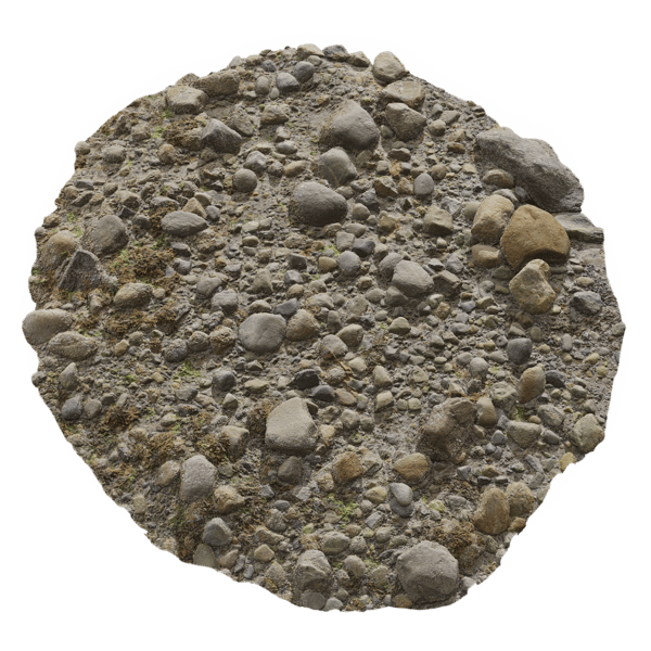 Pile of Small, Smooth Beach Rock Model