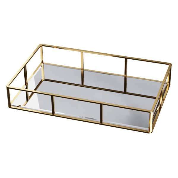 Gold Mirrored Tray Model