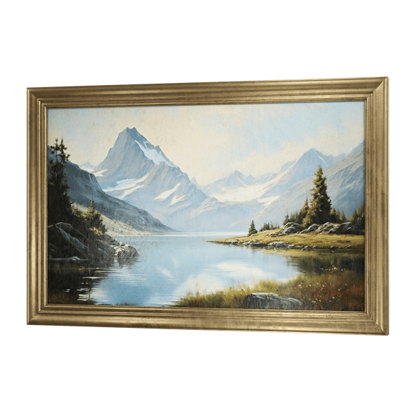 Framed Artwork Model, Mountain Landscape Small