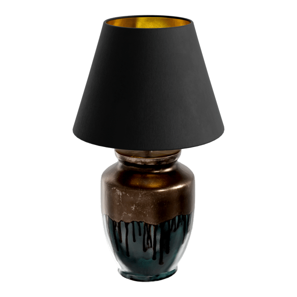 Skaro Golden Petrol Lamp Model, Black Shade Eno Ceramic