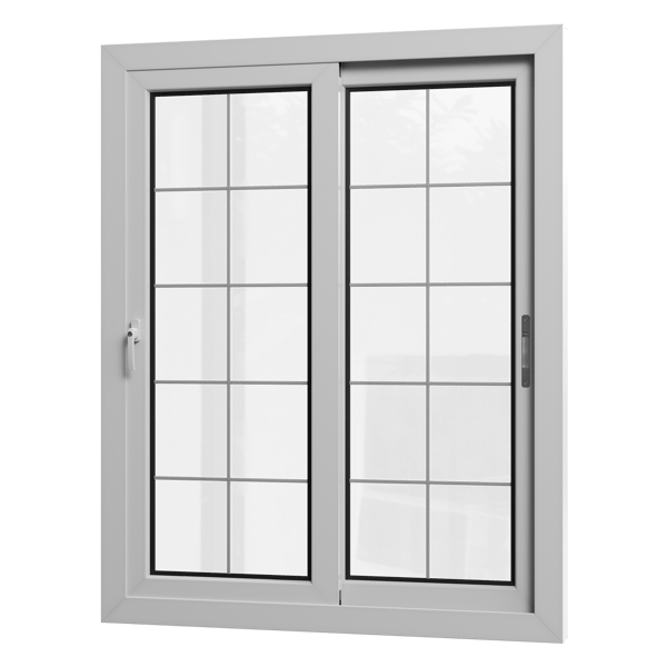 Sliding Window Model, White Painted Metal 002