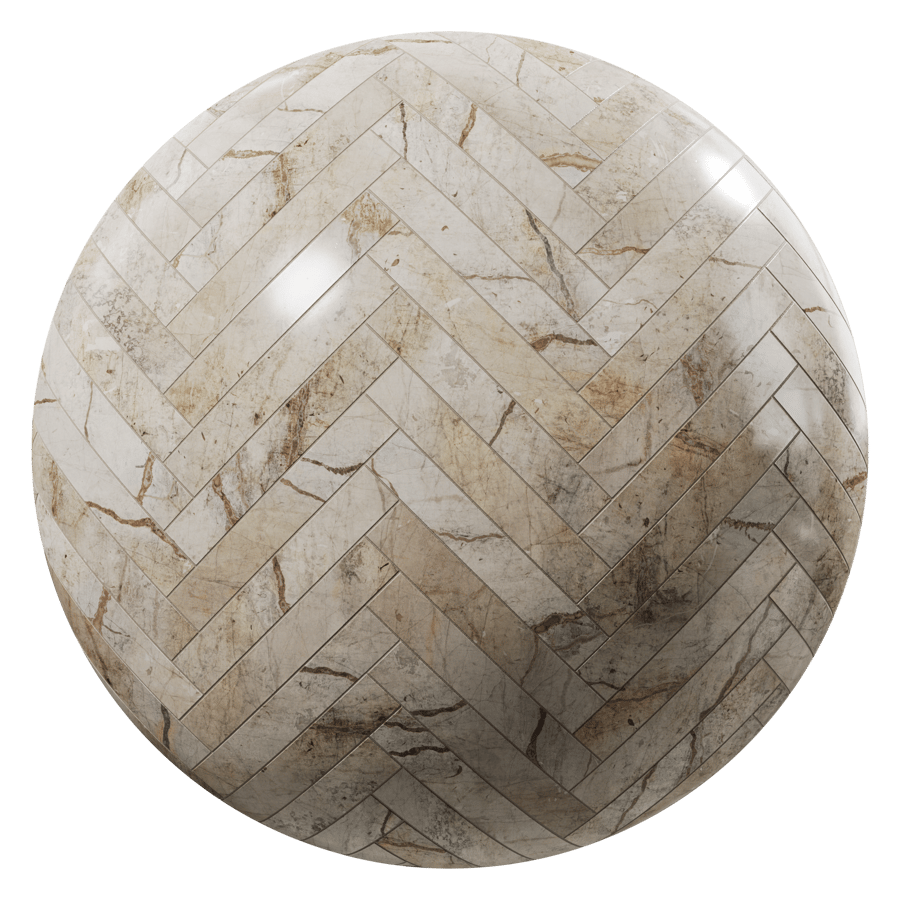 Honed Herringbone Tiles San Pedro Marble Texture - Poliigon