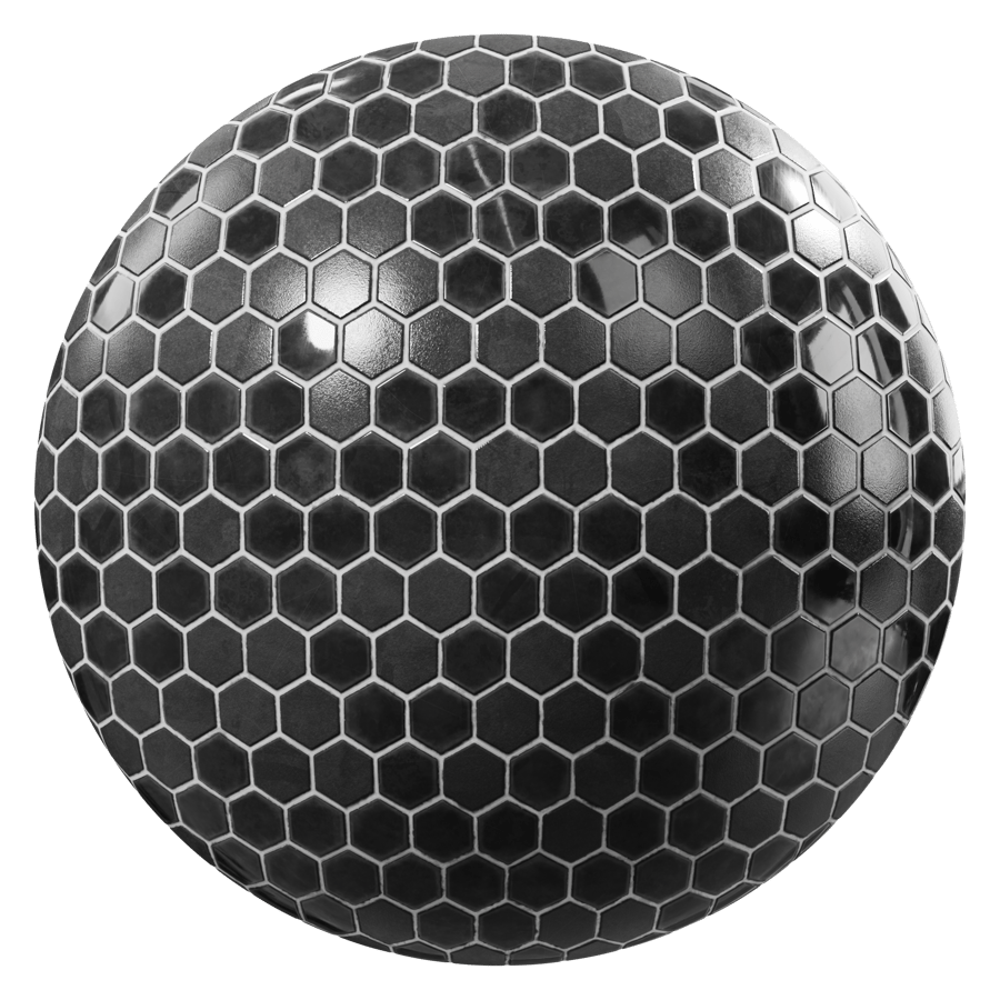 Tiles Onyx Opalo Hexagonal Black 001