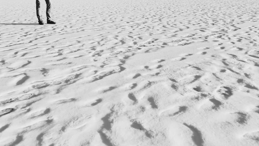 Wandering Footprints Snow Texture