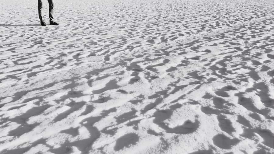 Shallow Footprints Snow Texture