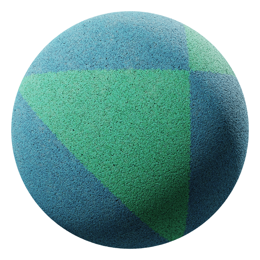 Rubber Mulch Manmade Ground Texture, Green & Blue