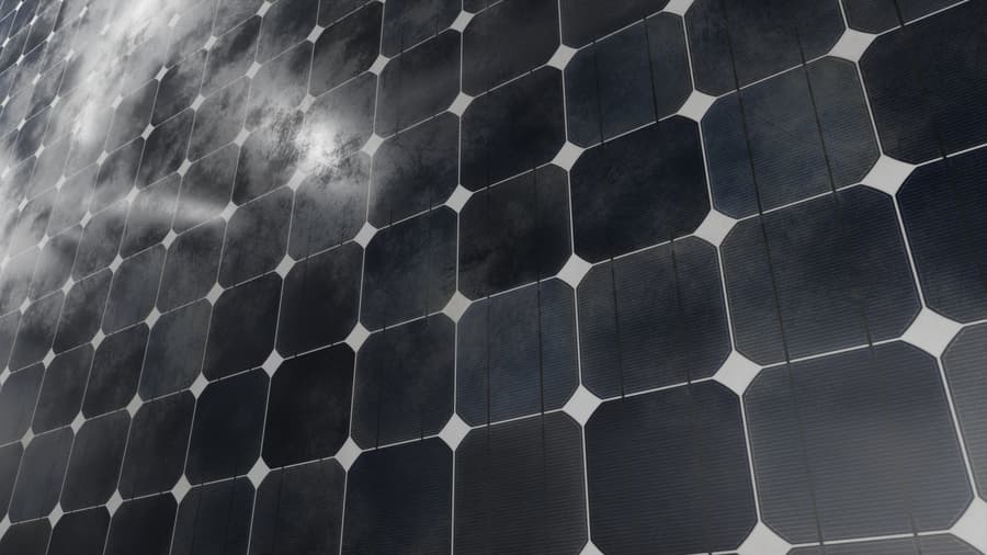 Dirty Type A Monocrystalline Solar Panels Texture