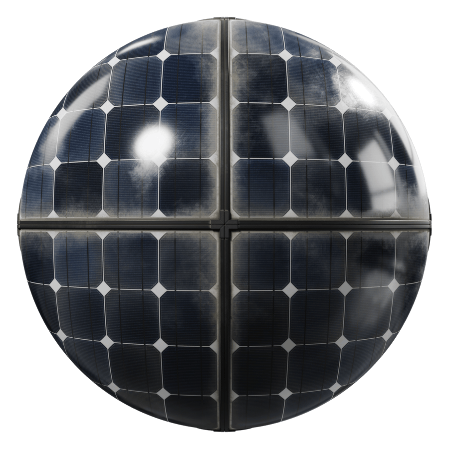 Dirty Framed Type C Monocrystalline Solar Panels Texture