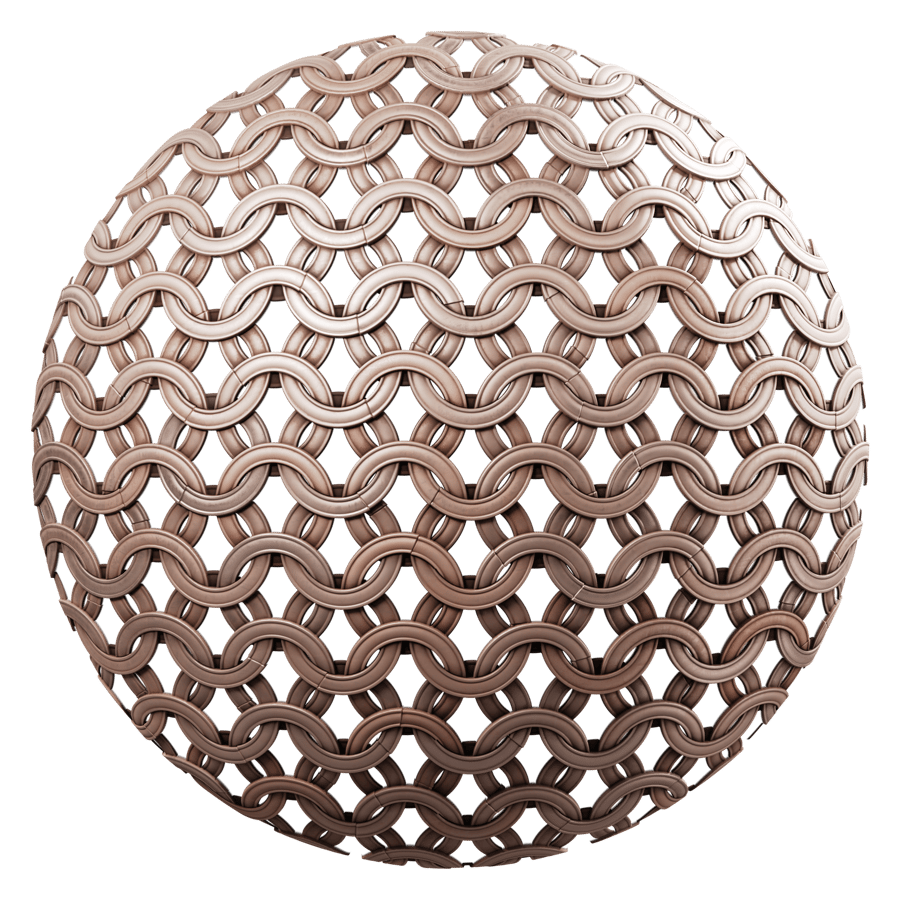 Flattened Copper Chainmail Metal Texture