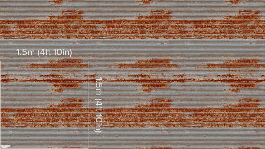 Rusty Industrial Ribbed Metal Siding Texture