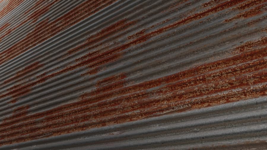 Rusty Industrial Ribbed Metal Siding Texture