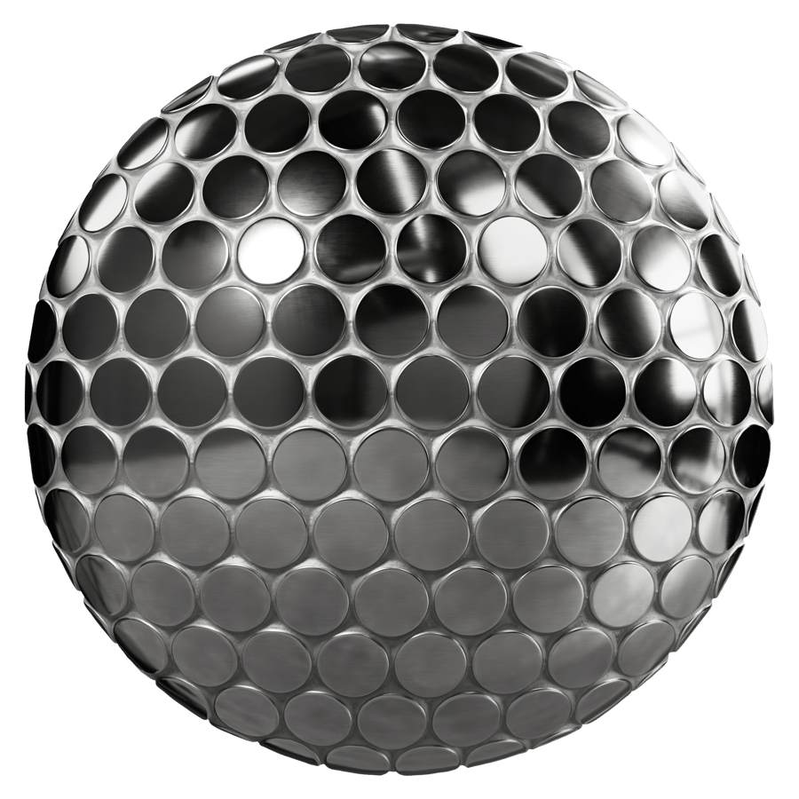 Steel Penny Round Tiles Texture
