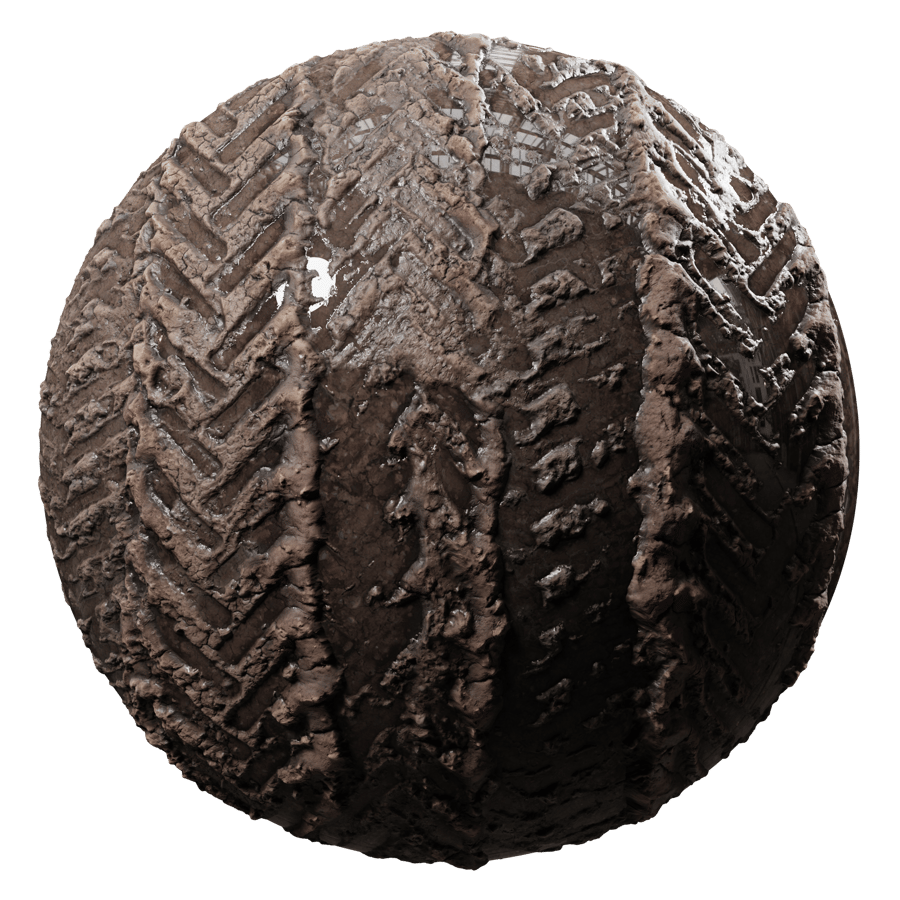Tire Tracks Wet Mud Texture