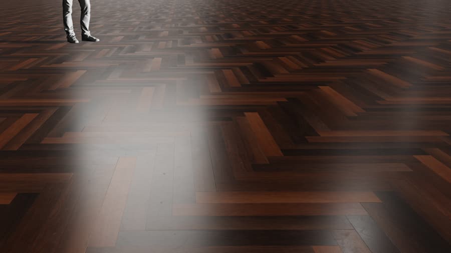 Herringbone Wood Flooring Texture, Dark Brown