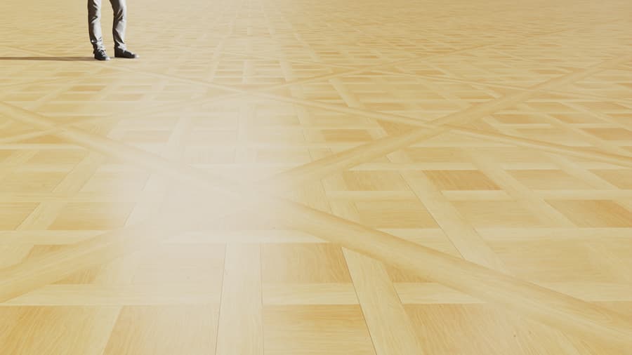 Square Versailles Wood Flooring Texture, Blonde