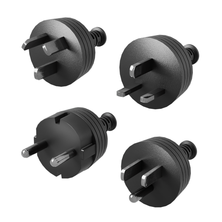 Type A Power Plug Model, Black