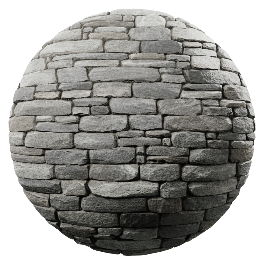 Thin Mosaic Old Stone Brick Wall Texture