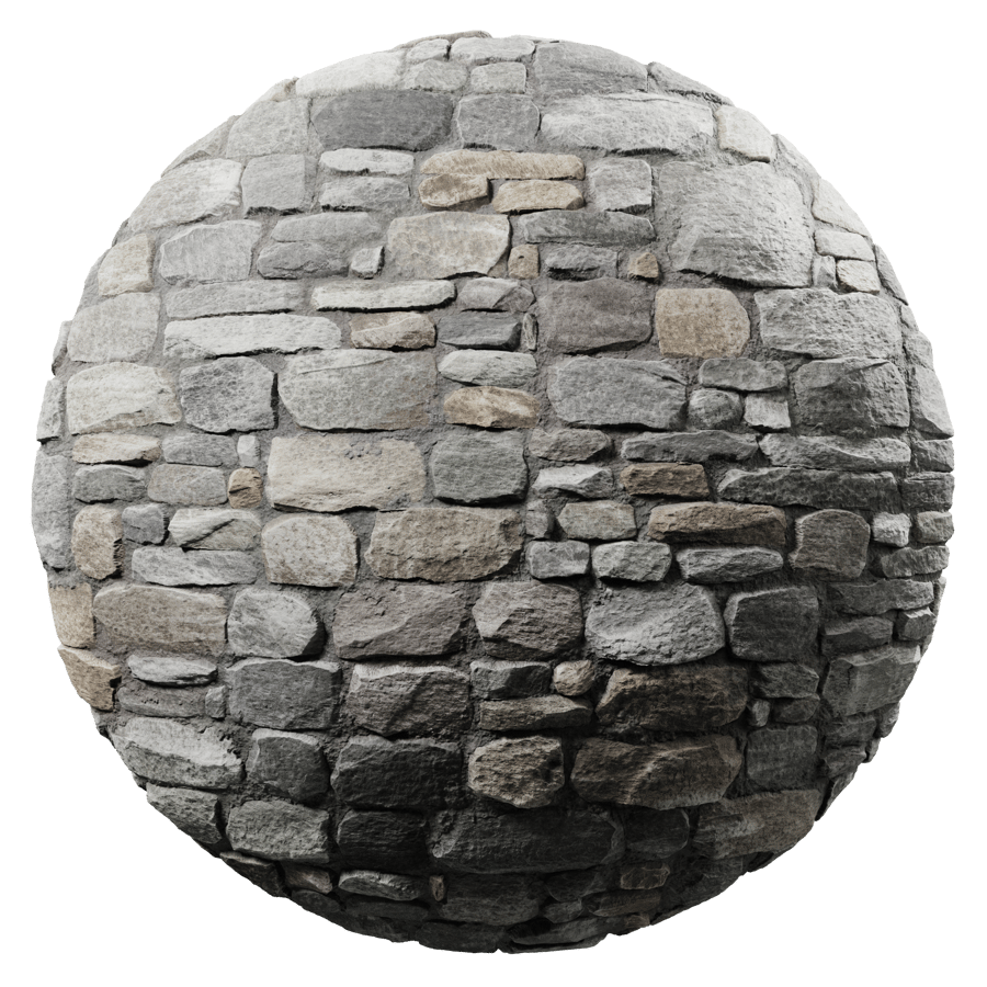 Light Mosaic Old Stone Brick Wall Texture