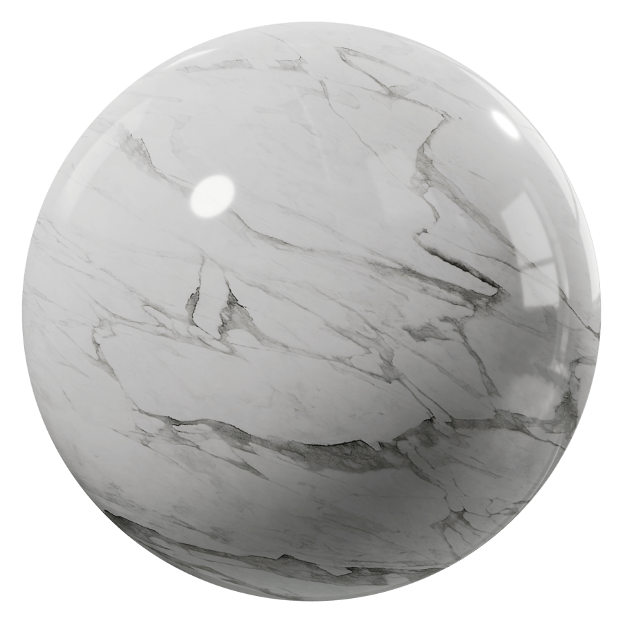 Glossy Spidered Calacatta Marble Slab Texture