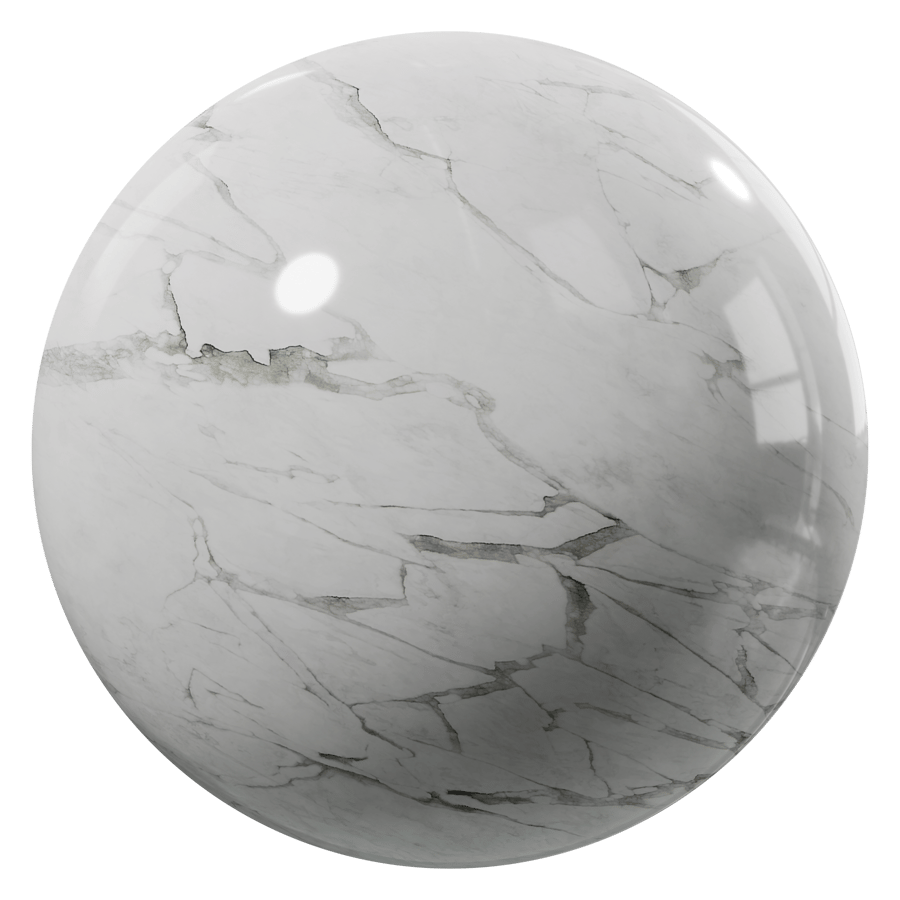 Glossy Faint Spidered Calacatta Marble Slab Texture