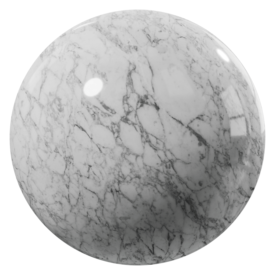Glossy Carrara Marble Slab Texture