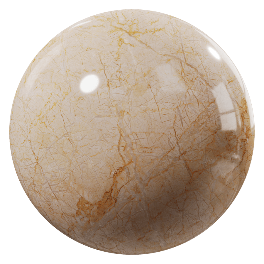Glossy Crema Valencia Marble Slab Texture