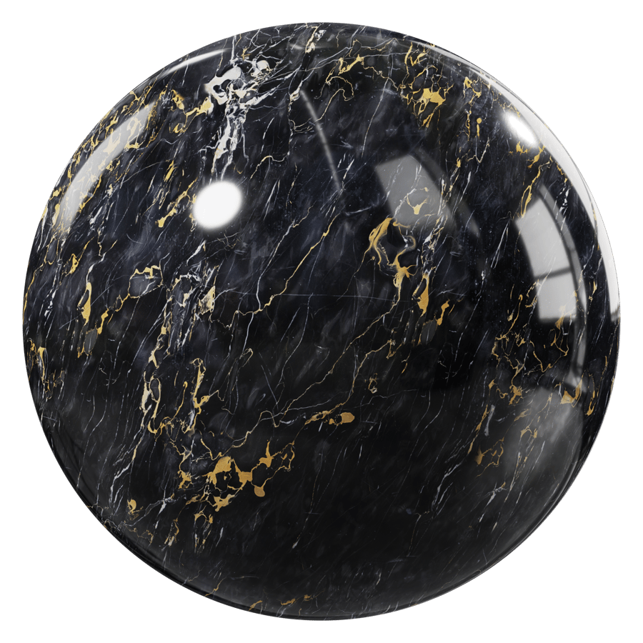 Glossy Portoro Marble Slab Texture, Gold