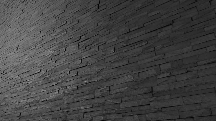Jagged Ledger Tiles Texture, Charcoal