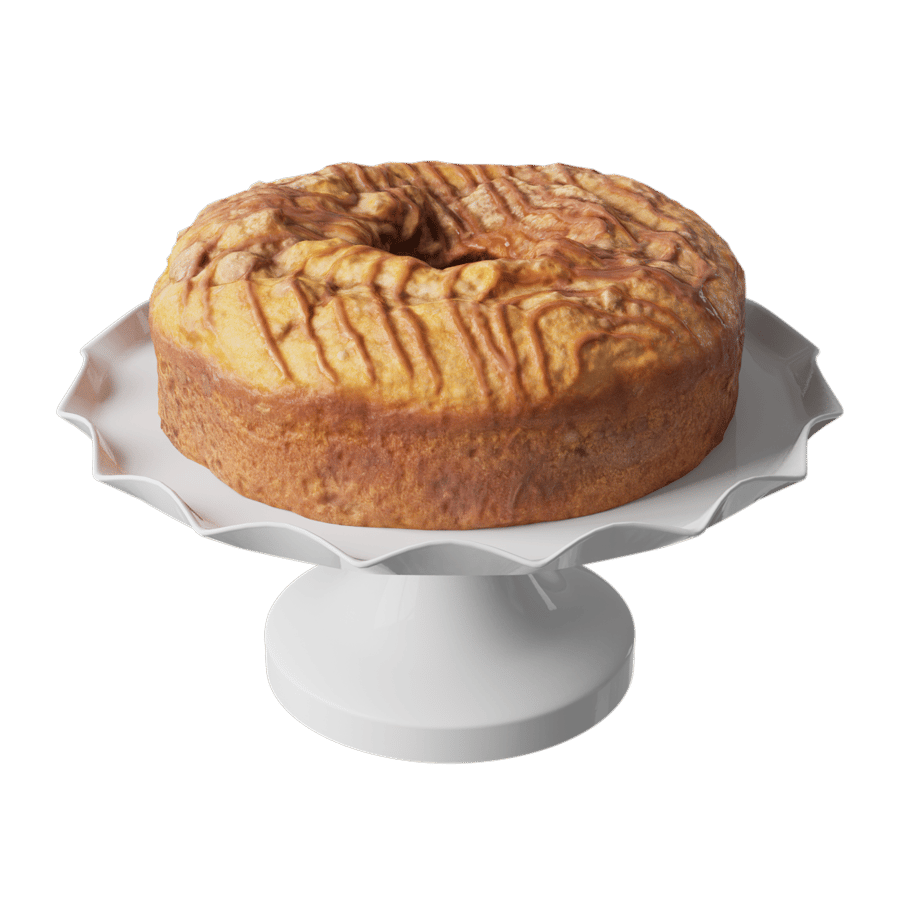 Toffee Coffee Cake Food Model