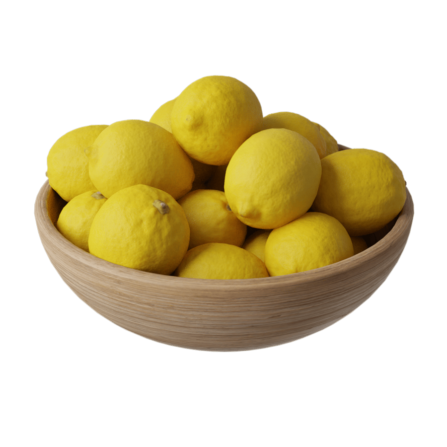 Lemon Fruit Bowl Food Model