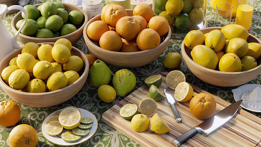 Orange Fruit Food Model