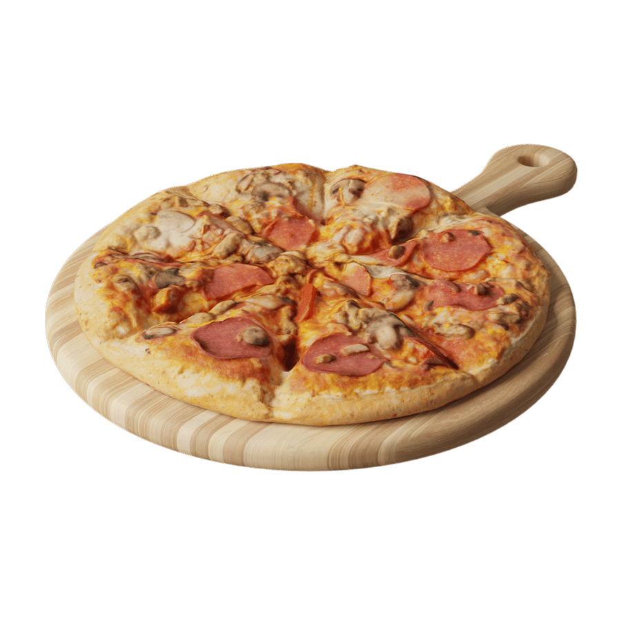 Medium Canadian Pizza Food Model
