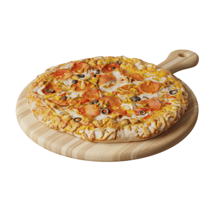 Medium Deluxe Pizza Food Model