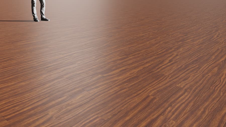 Thick Sealed African Mahogany Wood Flooring Texture