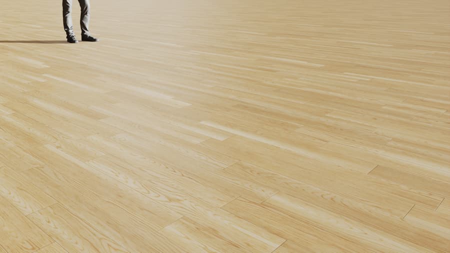 Distinct Grain Thick Plank Oak Wood Flooring Texture, White