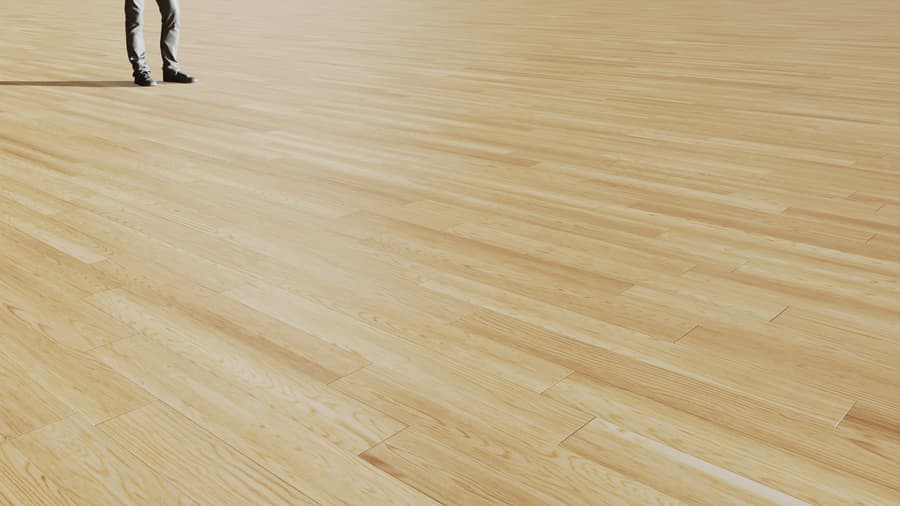 Distinct Grain Thin Plank Oak Wood Flooring Texture, White