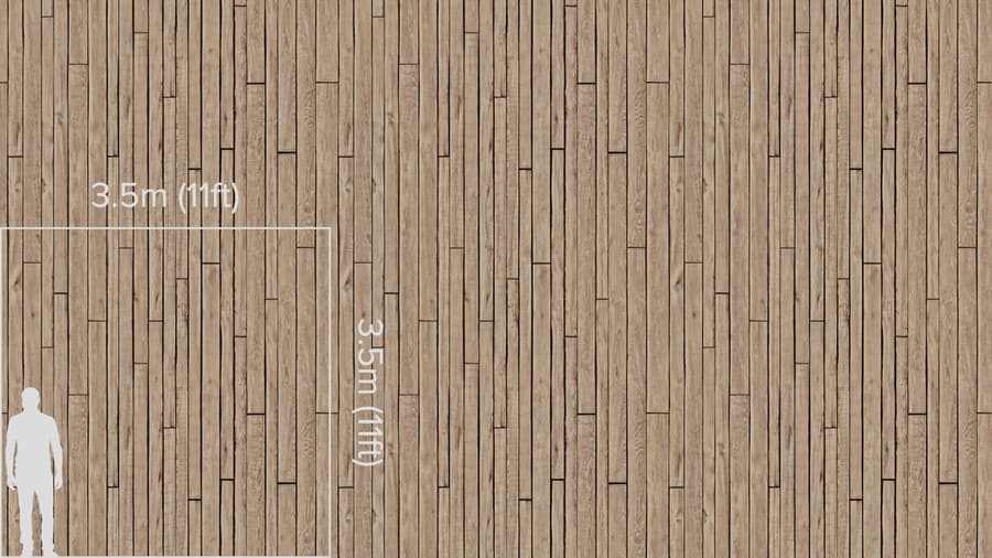 Uneven Worn Wood Flooring Texture, Cool Tan