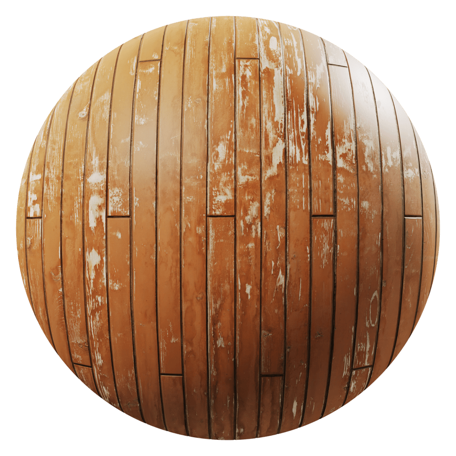 Worn Wood Flooring Texture, Warm Orange