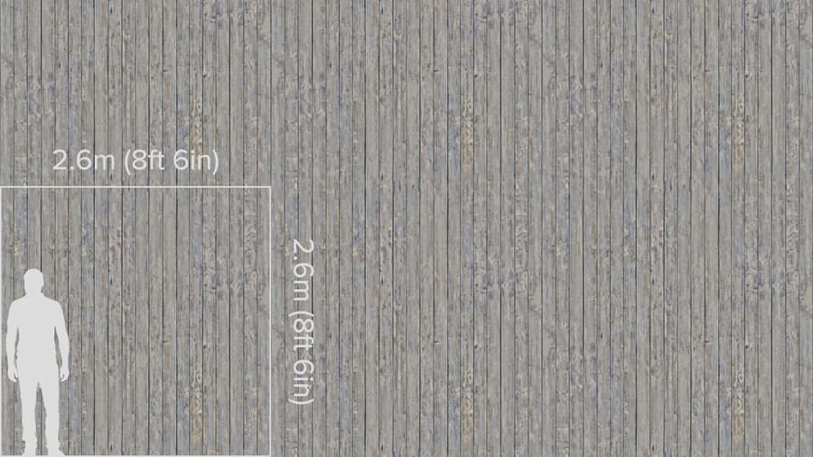 Worn Old Wood Planks Flooring Texture, Grey