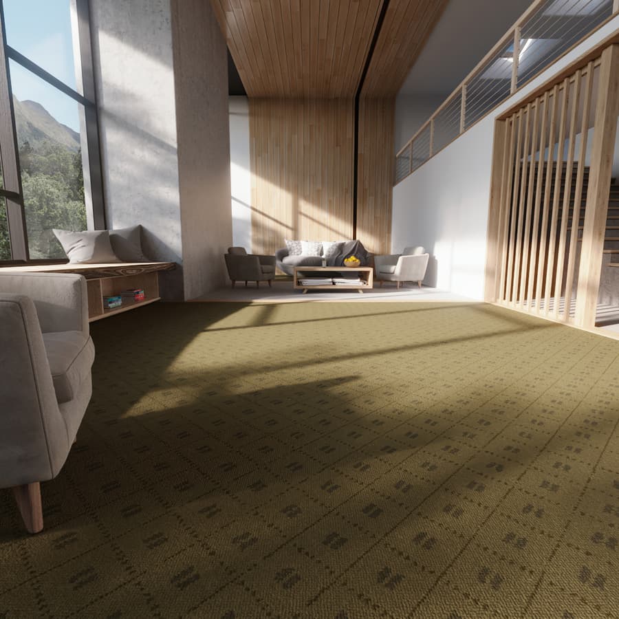 Hotel Plush Commercial Carpet Flooring Texture, Light Olive Green