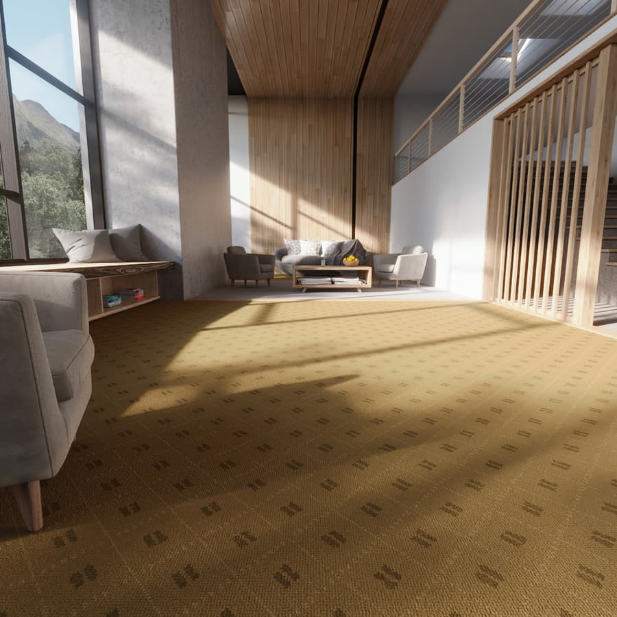 Mustard Hotel Plush Commercial Carpet Flooring Texture, Yellow