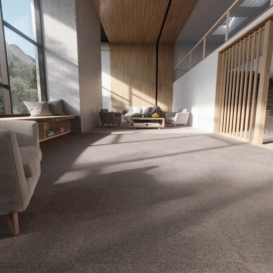 Tiled Commercial Carpet Flooring Texture, Grey
