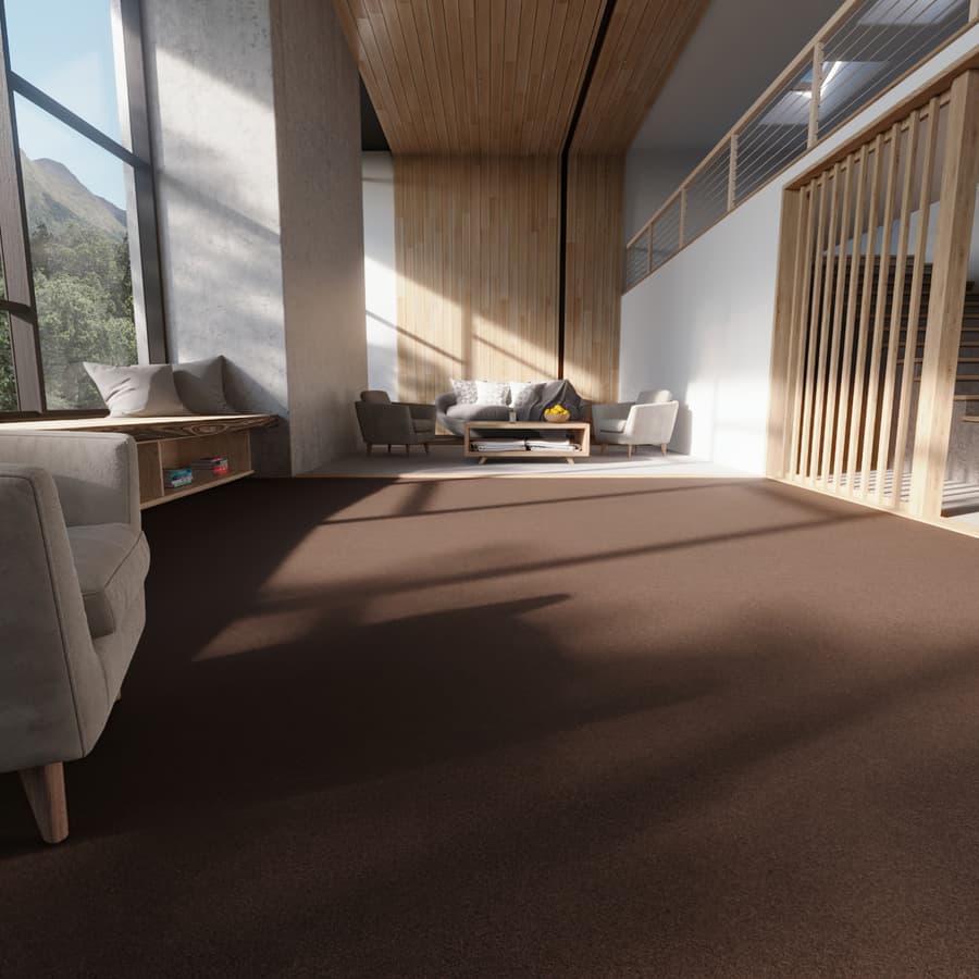 Natural Muted Coffee Twist Pile Carpet Flooring Texture