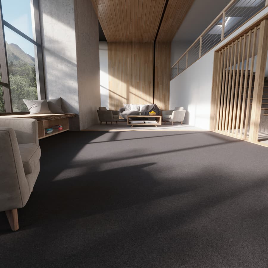 Natural Twist Pile Carpet Flooring Texture, Dark Grey