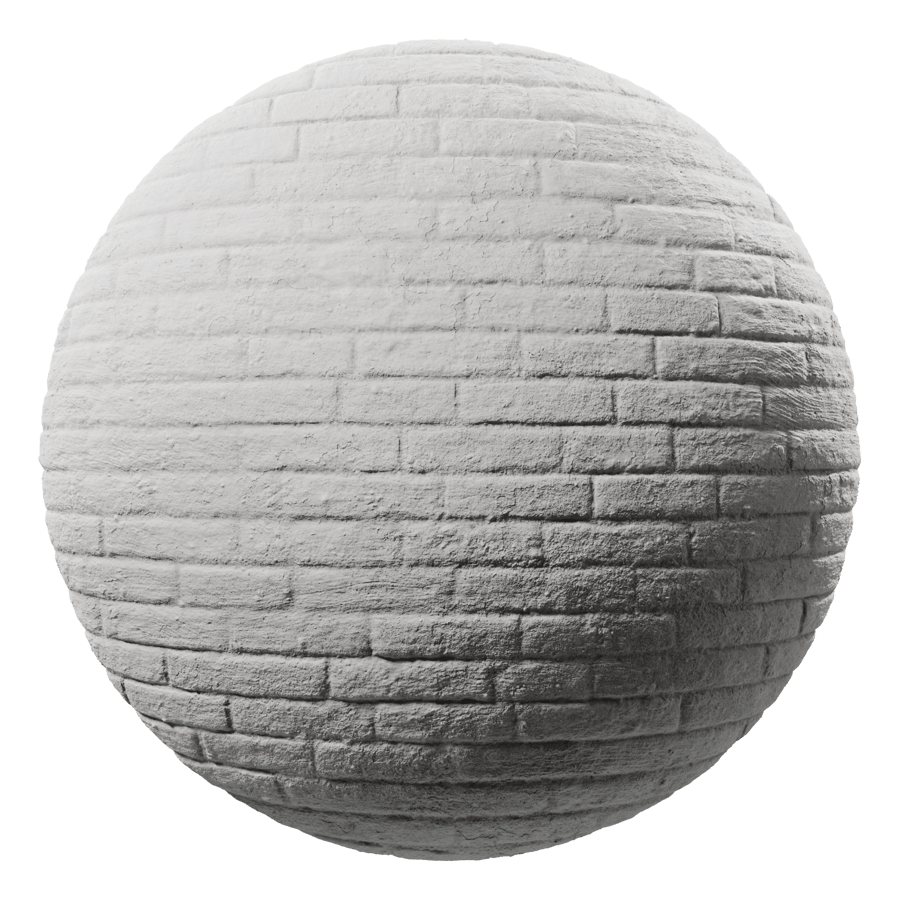 Painted Standard Bond Brick Texture, White