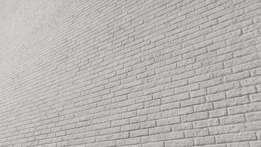 Painted Standard Bond Brick Texture, White